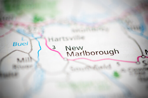 New Marlborough, Massachusetts located on a map