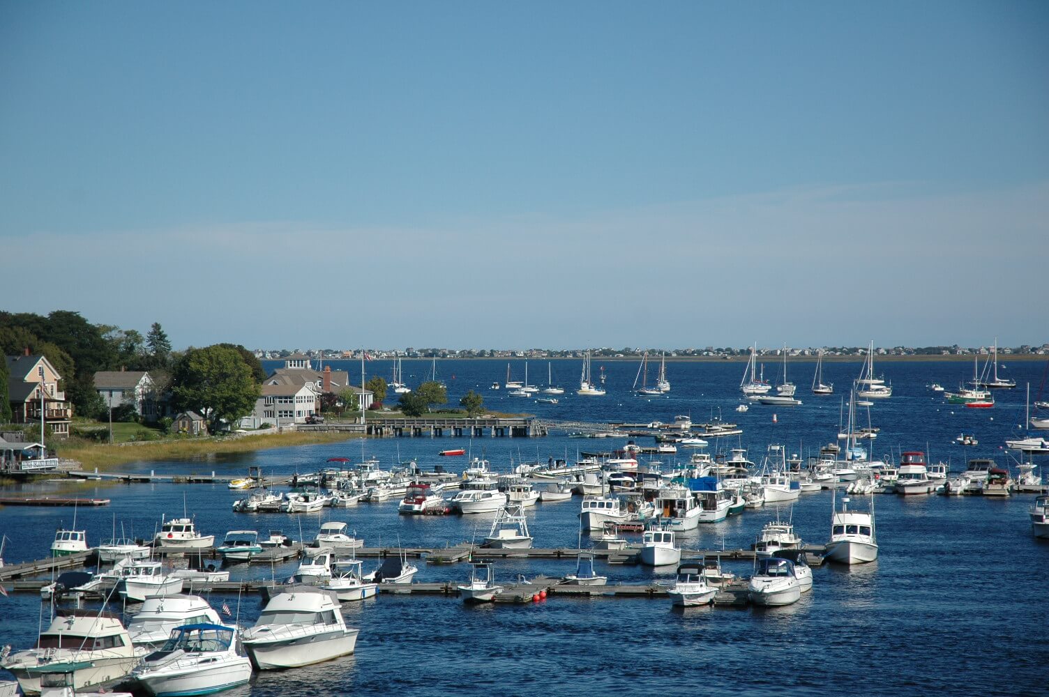 Boat harbor in Salisbury, Massachusetts