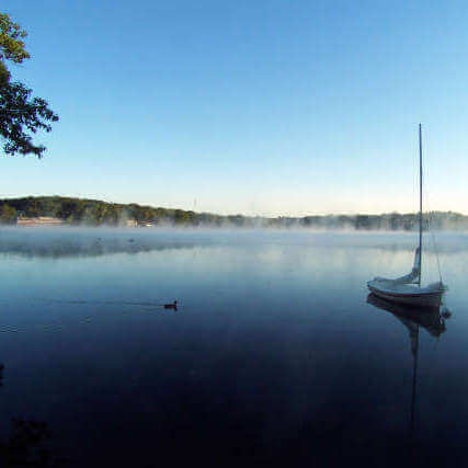Nipmuc Pond in Mendon, Massachusetts