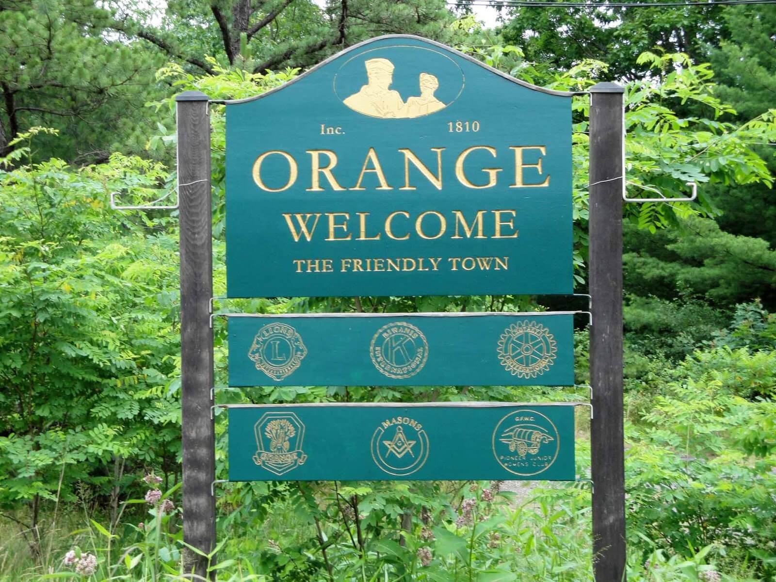 Welcome to Orange, Massachusetts sign
