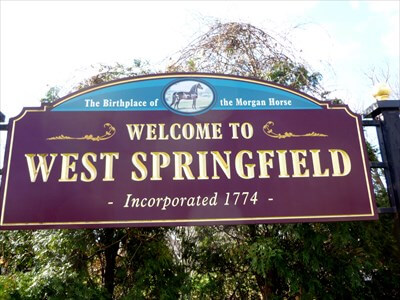 Welcome to West Springfield, Massachusetts sign